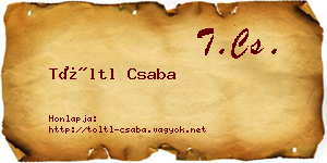 Töltl Csaba névjegykártya
